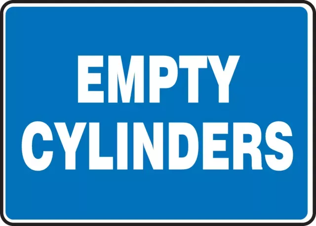 Accuform MCPG598VA Safety Sign: Empty Cylinders