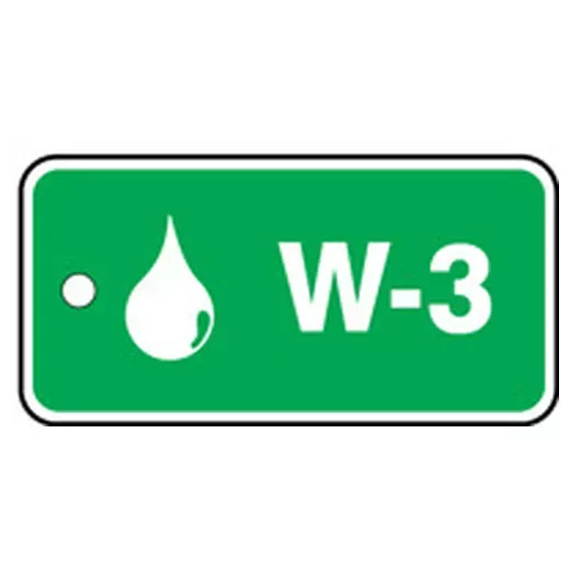 Accuform TDF903VPM Energy Source Identification Standard Tag: Water