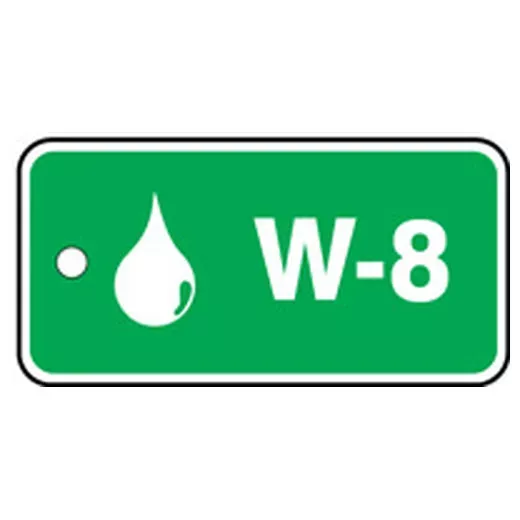 Accuform TDF908VPM Energy Source Identification Standard Tag: Water
