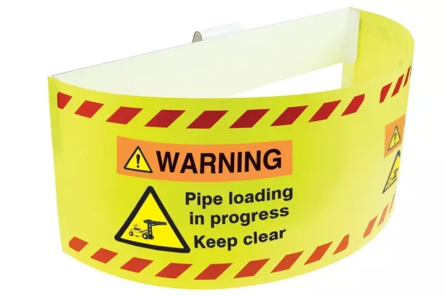 Accuform TWF106 10" x 39" Trailer Warning Flag: Warning, Pipe Loading in progress, Keep Clear