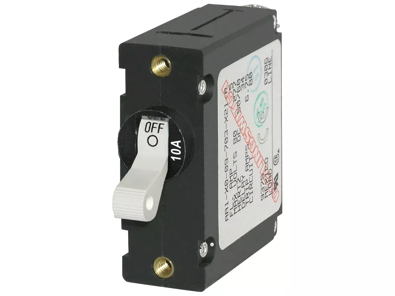 Blue Sea Circuit Breaker AA1Toggle 10Awith White Toggle