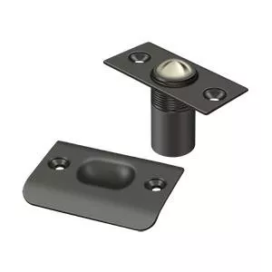 Deltana BC218R2-1/8" BALL CATCH, SQUARE CORNERS SOLID BRASS