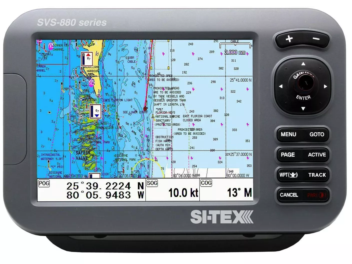 Sitex SVS-880C+ 8in Color Chartplotter