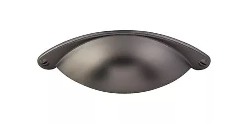 Top Knobs - Arendal 2 1/2 Inch Center to Center Cup/Bin pull - Ash Gra