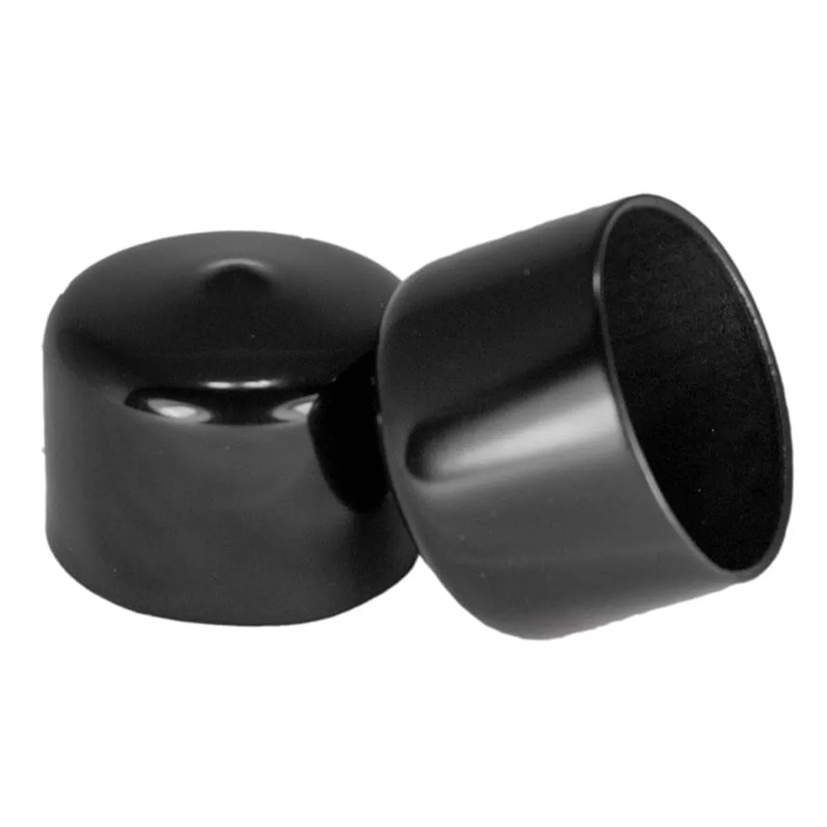 TUBE CAPS ROUND BLACK 38MM