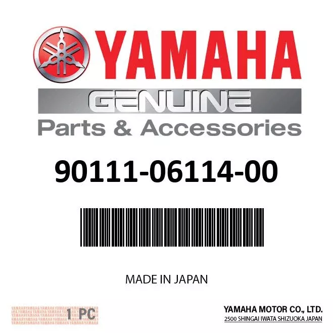 Yamaha 90111-06114-00 - Bolt,hex. socket button